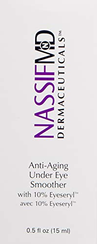 NassifMD Under Eye Smoother Firming Eye Cream, Anti Aging Eye Cream for Women, Under Eye Cream Dark Circles and Puffiness, Eye Serum Anti Aging Wrinkles