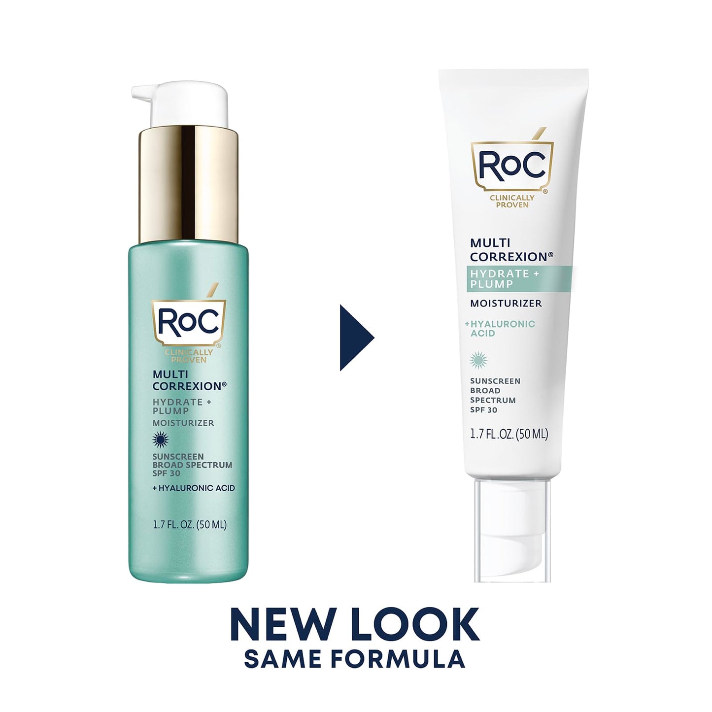 RoC Multi Correxion 1.5% Pure Hyaluronic Acid Anti Aging Daily Face Moisturizer, Broad Spectrum Sunscreen SPF 30, Stocking Stuffers for Men & Women, (1.7 oz) with Retinol Packette (Packaging May Vary)