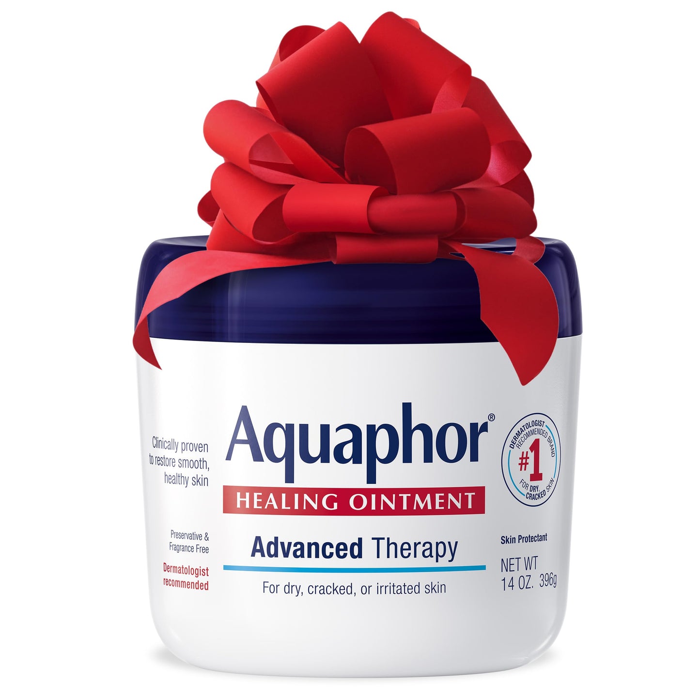 Aquaphor Healing Ointment Advanced Therapy Skin Protectant, Body Moisturizer for Dry Skin, Minor Cuts and Burns, Dry Cuticles, Cracked Heels, Hands and Lips, 14 Oz Jar