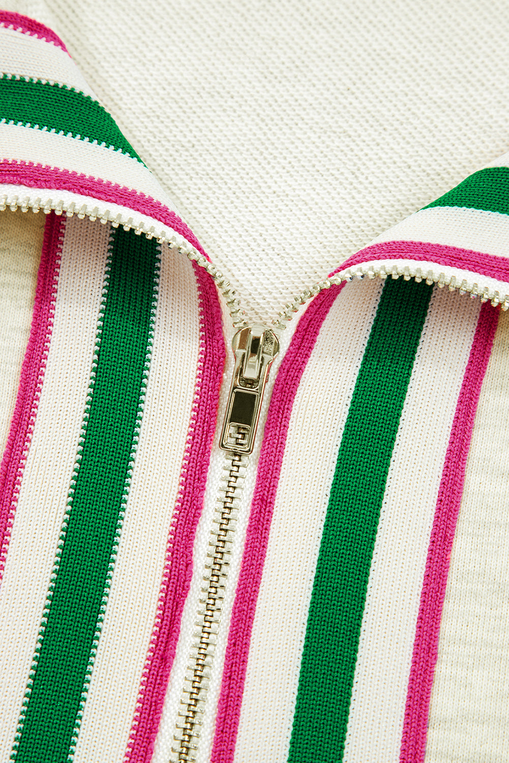 Light Grey Pop of Color Collared Patchwork Pullover Sweatshirt